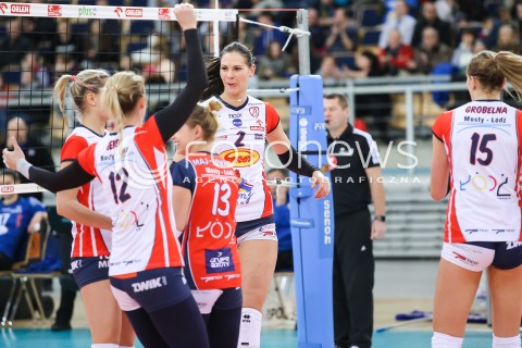  07.12.2016 LODZ SIATKOWKA ORLEN LIGA SEZON 2016/2017 <br />
GROT BUDOWLANI LODZ - POLSKI CUKIER MUSZYNIANKA ENEA MUSZYNA<br />
N/Z RADOSC EMOCJE WYGRANA GABRIELA POLANSKA<br />
 