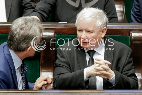  14.12.2016 WARSZAWA SEJM<br />POSIEDZENIE SEJMU RP<br />N/Z JAROSLAW KACZYNSKI SLAWOMIR PIOTROWICZ<br /> 