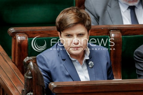  14.12.2016 WARSZAWA SEJM<br />POSIEDZENIE SEJMU RP<br />N/Z PREMIER BEATA SZYDLO<br /> 