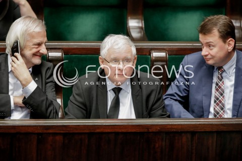  14.12.2016 WARSZAWA SEJM<br />POSIEDZENIE SEJMU RP<br />N/Z RYSZARD TERLECKI JAROSLAW KACZYNSKI MARIUSZ BLASZCZAK<br /> 