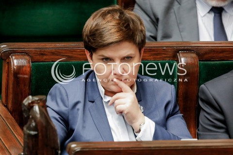  14.12.2016 WARSZAWA SEJM<br />POSIEDZENIE SEJMU RP<br />N/Z PREMIER BEATA SZYDLO<br /> 