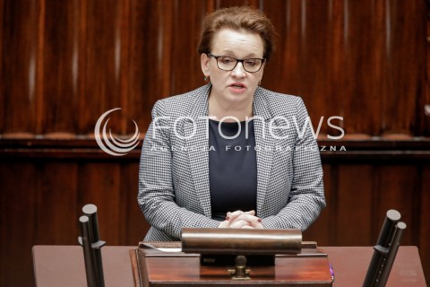  14.12.2016 WARSZAWA SEJM<br />POSIEDZENIE SEJMU RP<br />N/Z ANNA ZALEWSKA<br /> 