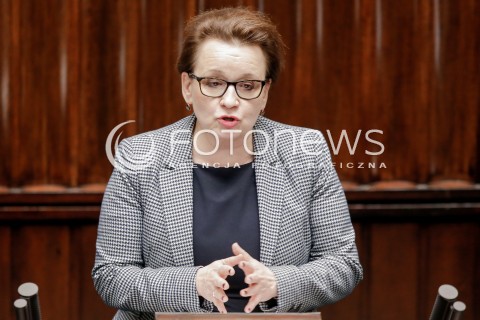  14.12.2016 WARSZAWA SEJM<br />POSIEDZENIE SEJMU RP<br />N/Z ANNA ZALEWSKA<br /> 