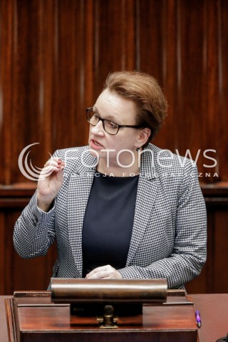  14.12.2016 WARSZAWA SEJM<br />POSIEDZENIE SEJMU RP<br />N/Z ANNA ZALEWSKA<br /> 