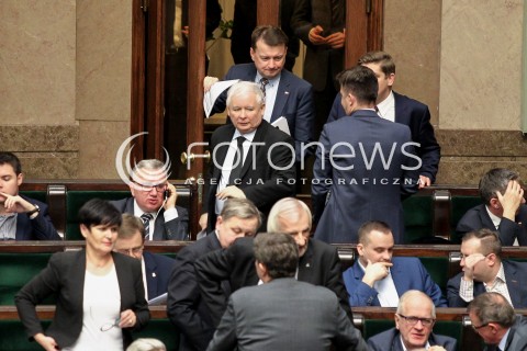  14.12.2016 WARSZAWA SEJM<br />POSIEDZENIE SEJMU RP<br />N/Z JAROSLAW KACZYNSKI MARIUSZ BLASZCZAK<br /> 