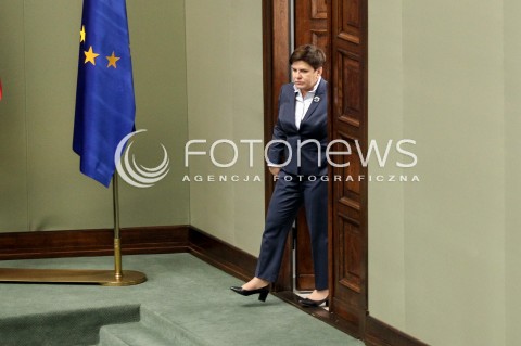  14.12.2016 WARSZAWA SEJM<br />POSIEDZENIE SEJMU RP<br />N/Z PREMIER BEATA SZYDLO<br /> 