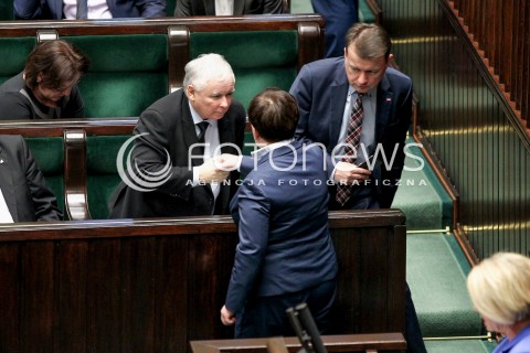  14.12.2016 WARSZAWA SEJM<br />POSIEDZENIE SEJMU RP<br />N/Z JAROSLAW KACZYNSKI PREMIER BEATA SZYDLO<br /> 