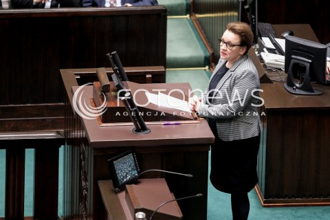  14.12.2016 WARSZAWA SEJM<br />POSIEDZENIE SEJMU RP<br />N/Z ANNA ZALEWSKA<br /> 