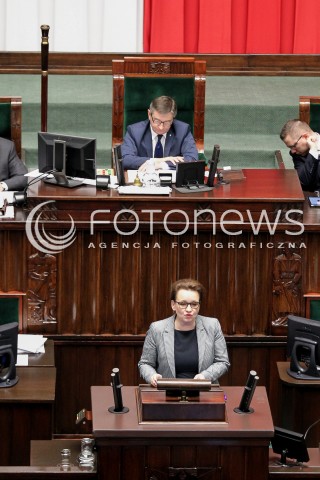  14.12.2016 WARSZAWA SEJM<br />POSIEDZENIE SEJMU RP<br />N/Z ANNA ZALEWSKA<br /> 