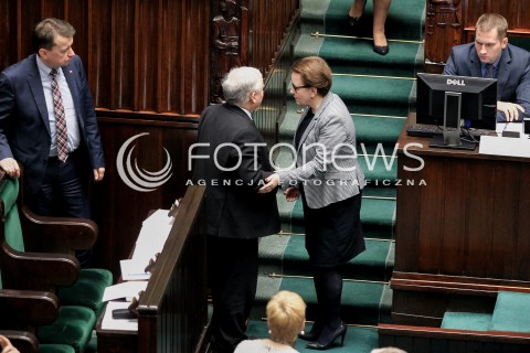  14.12.2016 WARSZAWA SEJM<br />POSIEDZENIE SEJMU RP<br />N/Z ANNA ZALEWSKA JAROSLAW KACZYNSKI<br /> 