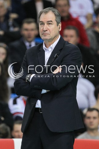  14.12.2016 RZESZOW<br />SIATKOWKA PLUSLIGA 2016/2017 MEN VOLLEYBALL POLAND POLISH PLUS LIGA LEAGUE SEASON 2016/2017<br />MECZ ASSECO RESOVIA RZESZOW - MKS BEDZIN <br />N/Z STELIO DEROCCO - I TRENER ( HEAD COACH ) SYLWETKA <br /> 