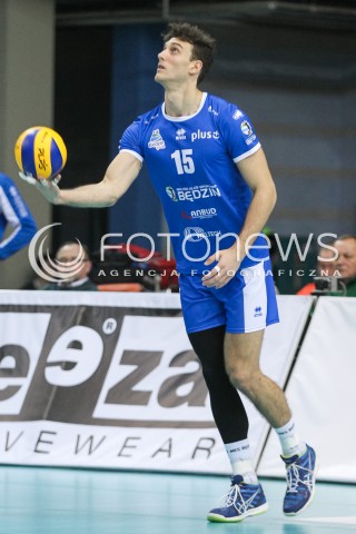  14.12.2016 RZESZOW<br />SIATKOWKA PLUSLIGA 2016/2017 MEN VOLLEYBALL POLAND POLISH PLUS LIGA LEAGUE SEASON 2016/2017<br />MECZ ASSECO RESOVIA RZESZOW - MKS BEDZIN <br />N/Z KYLE RUSSELL SYLWETKA <br /> 