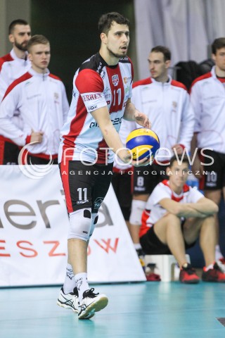  14.12.2016 RZESZOW<br />SIATKOWKA PLUSLIGA 2016/2017 MEN VOLLEYBALL POLAND POLISH PLUS LIGA LEAGUE SEASON 2016/2017<br />MECZ ASSECO RESOVIA RZESZOW - MKS BEDZIN <br />N/Z FABIAN DRZYZGA SYLWETKA <br /> 