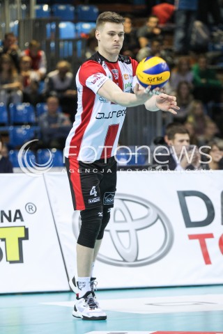  14.12.2016 RZESZOW<br />SIATKOWKA PLUSLIGA 2016/2017 MEN VOLLEYBALL POLAND POLISH PLUS LIGA LEAGUE SEASON 2016/2017<br />MECZ ASSECO RESOVIA RZESZOW - MKS BEDZIN <br />N/Z JOHN GORDON PERRIN SYLWETKA <br /> 