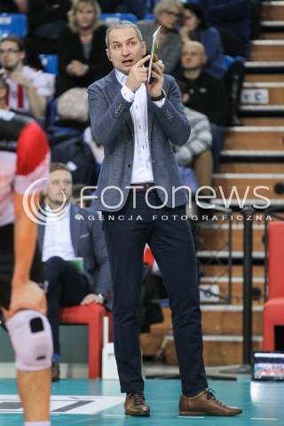  14.12.2016 RZESZOW<br />SIATKOWKA PLUSLIGA 2016/2017 MEN VOLLEYBALL POLAND POLISH PLUS LIGA LEAGUE SEASON 2016/2017<br />MECZ ASSECO RESOVIA RZESZOW - MKS BEDZIN <br />N/Z ANDRZEJ KOWAL - I TRENER ( HEAD COACH ) SYLWETKA <br /> 