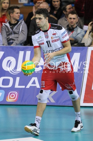  22.12.2016 RZESZOW POLAND<br />SIATKOWKA LIGA MISTRZOW <br />MEN CEV VOLLEYBALL CHAMPIONS LEAGUE 2016/2017<br />MATCH ASSECO RESOVIA RZESZOW - BERLIN RECYCLING VOLLEYS <br />N/Z FABIAN DRZYZGA SYLWETKA <br /> 