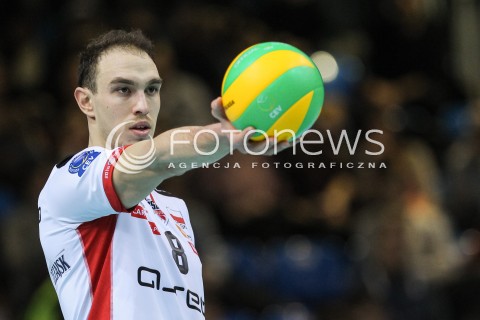  22.12.2016 RZESZOW POLAND<br />SIATKOWKA LIGA MISTRZOW <br />MEN CEV VOLLEYBALL CHAMPIONS LEAGUE 2016/2017<br />MATCH ASSECO RESOVIA RZESZOW - BERLIN RECYCLING VOLLEYS <br />N/Z MARKO IVOVIC SYLWETKA <br /> 