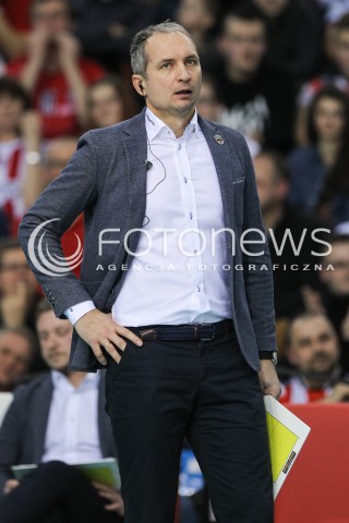  22.12.2016 RZESZOW POLAND<br />SIATKOWKA LIGA MISTRZOW <br />MEN CEV VOLLEYBALL CHAMPIONS LEAGUE 2016/2017<br />MATCH ASSECO RESOVIA RZESZOW - BERLIN RECYCLING VOLLEYS <br />N/Z ANDRZEJ KOWAL - I TRENER ( HEAD COACH ) SYLWETKA <br /> 