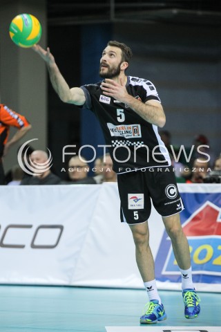  22.12.2016 RZESZOW POLAND<br />SIATKOWKA LIGA MISTRZOW <br />MEN CEV VOLLEYBALL CHAMPIONS LEAGUE 2016/2017<br />MATCH ASSECO RESOVIA RZESZOW - BERLIN RECYCLING VOLLEYS <br />N/Z NIKOLA KOVACEVIC SYLWETKA <br /> 