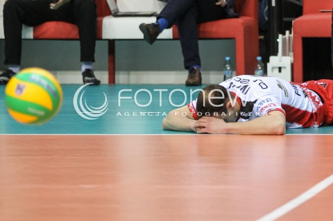  22.12.2016 RZESZOW POLAND<br />SIATKOWKA LIGA MISTRZOW <br />MEN CEV VOLLEYBALL CHAMPIONS LEAGUE 2016/2017<br />MATCH ASSECO RESOVIA RZESZOW - BERLIN RECYCLING VOLLEYS <br />N/Z MARKO IVOVIC SMUTEK PORAZKA PRZEGRANA EMOCJE<br /> 