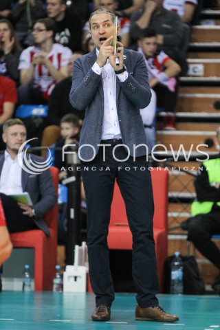  22.12.2016 RZESZOW POLAND<br />SIATKOWKA LIGA MISTRZOW <br />MEN CEV VOLLEYBALL CHAMPIONS LEAGUE 2016/2017<br />MATCH ASSECO RESOVIA RZESZOW - BERLIN RECYCLING VOLLEYS <br />N/Z ANDRZEJ KOWAL - I TRENER ( HEAD COACH ) SYLWETKA <br /> 