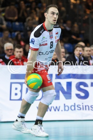  22.12.2016 RZESZOW POLAND<br />SIATKOWKA LIGA MISTRZOW <br />MEN CEV VOLLEYBALL CHAMPIONS LEAGUE 2016/2017<br />MATCH ASSECO RESOVIA RZESZOW - BERLIN RECYCLING VOLLEYS <br />N/Z MARKO IVOVIC SYLWETKA <br /> 