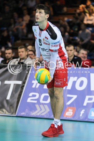  22.12.2016 RZESZOW POLAND<br />SIATKOWKA LIGA MISTRZOW <br />MEN CEV VOLLEYBALL CHAMPIONS LEAGUE 2016/2017<br />MATCH ASSECO RESOVIA RZESZOW - BERLIN RECYCLING VOLLEYS <br />N/Z THIBAULT ROSSARD SYLWETKA <br /> 