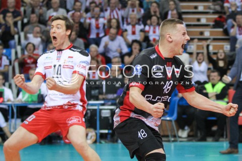  22.12.2016 RZESZOW POLAND<br />SIATKOWKA LIGA MISTRZOW <br />MEN CEV VOLLEYBALL CHAMPIONS LEAGUE 2016/2017<br />MATCH ASSECO RESOVIA RZESZOW - BERLIN RECYCLING VOLLEYS <br />N/Z DAMIAN WOJTASZEK JOCHEN SCHOPS RADOSC EMOCJE <br /> 