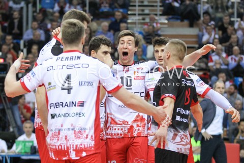  22.12.2016 RZESZOW POLAND<br />SIATKOWKA LIGA MISTRZOW <br />MEN CEV VOLLEYBALL CHAMPIONS LEAGUE 2016/2017<br />MATCH ASSECO RESOVIA RZESZOW - BERLIN RECYCLING VOLLEYS <br />N/Z JOCHEN SCHOPS RADOSC EMOCJE <br /> 