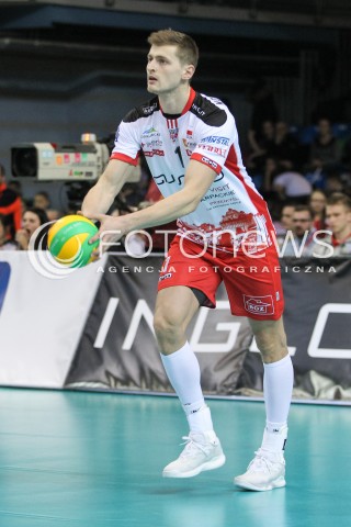  22.12.2016 RZESZOW POLAND<br />SIATKOWKA LIGA MISTRZOW <br />MEN CEV VOLLEYBALL CHAMPIONS LEAGUE 2016/2017<br />MATCH ASSECO RESOVIA RZESZOW - BERLIN RECYCLING VOLLEYS <br />N/Z PIOTR NOWAKOWSKI SYLWETKA <br /> 