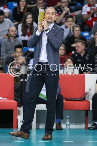  22.12.2016 RZESZOW POLAND<br />SIATKOWKA LIGA MISTRZOW <br />MEN CEV VOLLEYBALL CHAMPIONS LEAGUE 2016/2017<br />MATCH ASSECO RESOVIA RZESZOW - BERLIN RECYCLING VOLLEYS <br />N/Z ANDRZEJ KOWAL - I TRENER ( HEAD COACH ) SYLWETKA <br /> 
