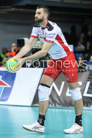  22.12.2016 RZESZOW POLAND<br />SIATKOWKA LIGA MISTRZOW <br />MEN CEV VOLLEYBALL CHAMPIONS LEAGUE 2016/2017<br />MATCH ASSECO RESOVIA RZESZOW - BERLIN RECYCLING VOLLEYS <br />N/Z MARCIN MOZDZONEK SYLWETKA <br /> 