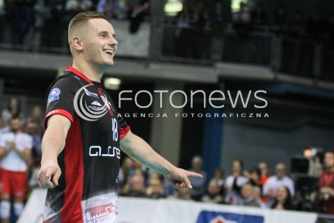  22.12.2016 RZESZOW POLAND<br />SIATKOWKA LIGA MISTRZOW <br />MEN CEV VOLLEYBALL CHAMPIONS LEAGUE 2016/2017<br />MATCH ASSECO RESOVIA RZESZOW - BERLIN RECYCLING VOLLEYS <br />N/Z DAMIAN WOJTASZEK SYLWETKA RADOSC EMOCJE <br /> 