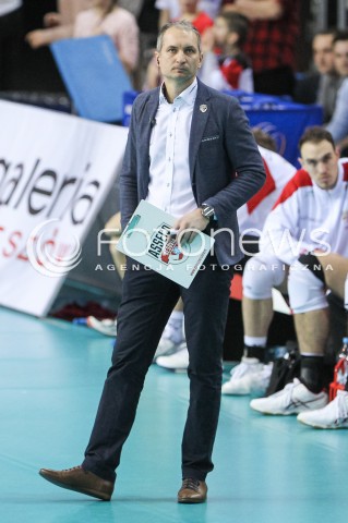  22.12.2016 RZESZOW POLAND<br />SIATKOWKA LIGA MISTRZOW <br />MEN CEV VOLLEYBALL CHAMPIONS LEAGUE 2016/2017<br />MATCH ASSECO RESOVIA RZESZOW - BERLIN RECYCLING VOLLEYS <br />N/Z ANDRZEJ KOWAL - I TRENER ( HEAD COACH ) SYLWETKA <br /> 