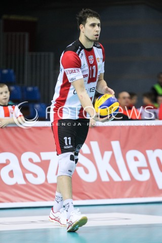  04.01.2017 RZESZOW<br />SIATKOWKA PUCHAR POLSKI MEZCZYZN 2017<br />MECZ 1/8 PUCHARU POLSKI <br />MEN VOLLEYBALL POLAND POLISH CUP SEASON 2016/2017 <br />MECZ ASSECO RESOVIA RZESZOW - INDYKPOL AZS OLSZTYN<br />N/Z FABIAN DRZYZGA SYLWETKA <br /> 