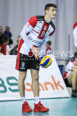  04.01.2017 RZESZOW<br />SIATKOWKA PUCHAR POLSKI MEZCZYZN 2017<br />MECZ 1/8 PUCHARU POLSKI <br />MEN VOLLEYBALL POLAND POLISH CUP SEASON 2016/2017 <br />MECZ ASSECO RESOVIA RZESZOW - INDYKPOL AZS OLSZTYN<br />N/Z THIBAULT ROSSARD SYLWETKA <br /> 