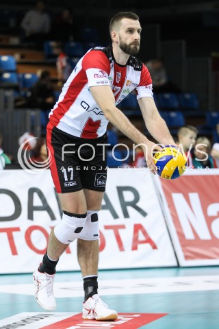  04.01.2017 RZESZOW<br />SIATKOWKA PUCHAR POLSKI MEZCZYZN 2017<br />MECZ 1/8 PUCHARU POLSKI <br />MEN VOLLEYBALL POLAND POLISH CUP SEASON 2016/2017 <br />MECZ ASSECO RESOVIA RZESZOW - INDYKPOL AZS OLSZTYN<br />N/Z MARCIN MOZDZONEK SYLWETKA <br /> 