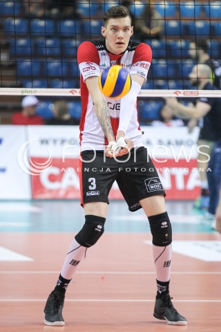  11.01.2017 RZESZOW <br />SIATKOWKA PUCHAR POLSKI MEZCZYZN 2017 <br />MECZ 1/4 PUCHARU POLSKI <br />MEN VOLLEYBALL POLAND POLISH CUP SEASON 2016/2017 <br />MECZ ASSECO RESOVIA RZESZOW - LOTOS TREFL GDANSK <br />N/Z BARTLOMIEJ LEMANSKI SYLWETKA <br /> 