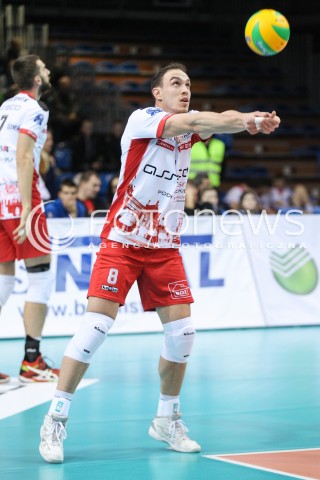  19.01.2017 RZESZOW POLAND<br />SIATKOWKA LIGA MISTRZOW <br />MEN CEV VOLLEYBALL CHAMPIONS LEAGUE 2016/2017<br />MATCH ASSECO RESOVIA RZESZOW - CUCINE LUBE CIVITANOVA <br />N/Z MARKO IVOVIC SYLWETKA <br /> 