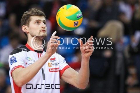  19.01.2017 RZESZOW POLAND<br />SIATKOWKA LIGA MISTRZOW <br />MEN CEV VOLLEYBALL CHAMPIONS LEAGUE 2016/2017<br />MATCH ASSECO RESOVIA RZESZOW - CUCINE LUBE CIVITANOVA <br />N/Z PIOTR NOWAKOWSKI SYLWETKA <br /> 