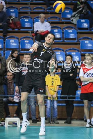  28.01.2017 RZESZOW<br />SIATKOWKA PLUSLIGA 2016/2017 MEN VOLLEYBALL POLAND POLISH PLUS LIGA LEAGUE SEASON 2016/2017<br />MECZ ASSECO RESOVIA RZESZOW - PGE SKRA BELCHATOW <br />N/Z BARTOSZ KUREK SYLWETKA <br /> 