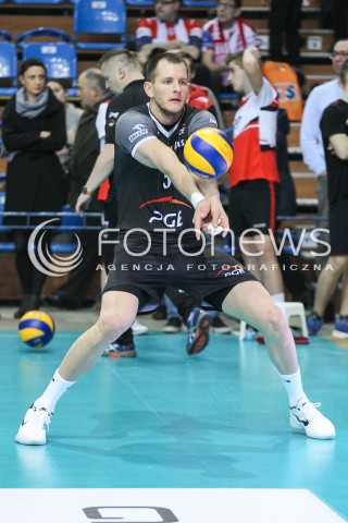 28.01.2017 RZESZOW<br />SIATKOWKA PLUSLIGA 2016/2017 MEN VOLLEYBALL POLAND POLISH PLUS LIGA LEAGUE SEASON 2016/2017<br />MECZ ASSECO RESOVIA RZESZOW - PGE SKRA BELCHATOW <br />N/Z BARTOSZ KUREK SYLWETKA <br /> 