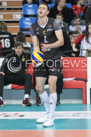  28.01.2017 RZESZOW<br />SIATKOWKA PLUSLIGA 2016/2017 MEN VOLLEYBALL POLAND POLISH PLUS LIGA LEAGUE SEASON 2016/2017<br />MECZ ASSECO RESOVIA RZESZOW - PGE SKRA BELCHATOW <br />N/Z MARIUSZ WLAZLY SYLWETKA <br /> 