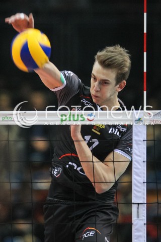  28.01.2017 RZESZOW<br />SIATKOWKA PLUSLIGA 2016/2017 MEN VOLLEYBALL POLAND POLISH PLUS LIGA LEAGUE SEASON 2016/2017<br />MECZ ASSECO RESOVIA RZESZOW - PGE SKRA BELCHATOW <br />N/Z ARTUR SZALPUK SYLWETKA ATAK<br /> 