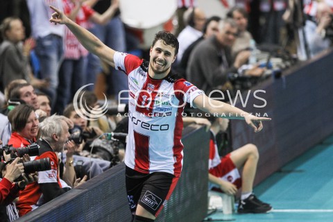  28.01.2017 RZESZOW<br />SIATKOWKA PLUSLIGA 2016/2017 MEN VOLLEYBALL POLAND POLISH PLUS LIGA LEAGUE SEASON 2016/2017<br />MECZ ASSECO RESOVIA RZESZOW - PGE SKRA BELCHATOW <br />N/Z FABIAN DRZYZGA RADOSC EMOCJE SYLWETKA WYGRANA ZWYCIESTWO <br /> 