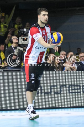  28.01.2017 RZESZOW<br />SIATKOWKA PLUSLIGA 2016/2017 MEN VOLLEYBALL POLAND POLISH PLUS LIGA LEAGUE SEASON 2016/2017<br />MECZ ASSECO RESOVIA RZESZOW - PGE SKRA BELCHATOW <br />N/Z FABIAN DRZYZGA SYLWETKA <br /> 
