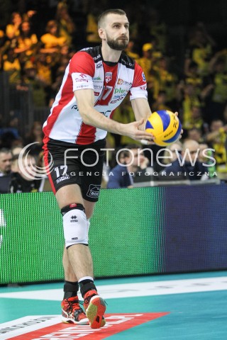  28.01.2017 RZESZOW<br />SIATKOWKA PLUSLIGA 2016/2017 MEN VOLLEYBALL POLAND POLISH PLUS LIGA LEAGUE SEASON 2016/2017<br />MECZ ASSECO RESOVIA RZESZOW - PGE SKRA BELCHATOW <br />N/Z MARCIN MOZDZONEK SYLWETKA <br /> 