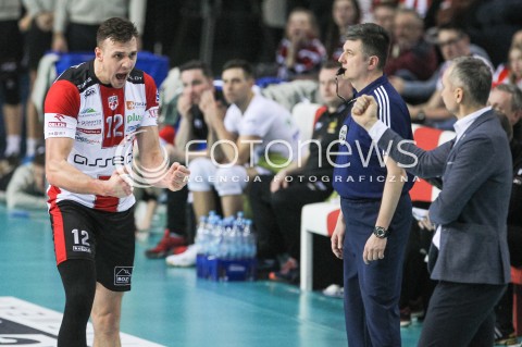  28.01.2017 RZESZOW<br />SIATKOWKA PLUSLIGA 2016/2017 MEN VOLLEYBALL POLAND POLISH PLUS LIGA LEAGUE SEASON 2016/2017<br />MECZ ASSECO RESOVIA RZESZOW - PGE SKRA BELCHATOW <br />N/Z GAVIN SCHMITT ANDRZEJ KOWAL - I TRENER ( HEAD COACH ) RADOSC EMOCJE <br /> 