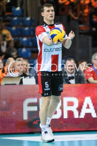  05.02.2017 RZESZOW<br />SIATKOWKA PLUSLIGA 2016/2017 MEN VOLLEYBALL POLAND POLISH PLUS LIGA LEAGUE SEASON 2016/2017<br />MECZ ASSECO RESOVIA RZESZOW - CUPRUM LUBIN <br />N/Z LUKAS TICHACEK SYLWETKA <br /> 