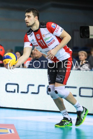  05.02.2017 RZESZOW<br />SIATKOWKA PLUSLIGA 2016/2017 MEN VOLLEYBALL POLAND POLISH PLUS LIGA LEAGUE SEASON 2016/2017<br />MECZ ASSECO RESOVIA RZESZOW - CUPRUM LUBIN <br />N/Z FABIAN DRZYZGA SYLWETKA <br /> 
